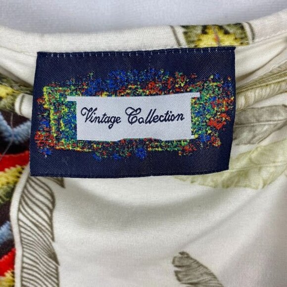 Vintage Collection Shark Tail Feather Tribal Print Skirt Women's Small/ Medium - Picture 13 of 13